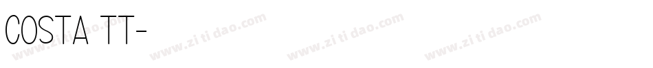 Costa TT字体转换